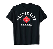 Load image into Gallery viewer, Quebec City Canada T-Shirt Canadian Flag Maple Leaf Gift Tee
