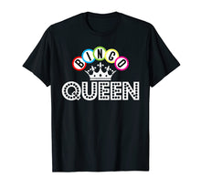 Load image into Gallery viewer, Bingo T-Shirt Bingo Queen Crown Tee Shirt Bingo Balls Gift