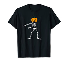 Load image into Gallery viewer, Flossing Pumpkin Head Skeleton Floss Dance Halloween T-shirt