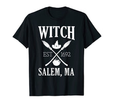 Load image into Gallery viewer, Funny Halloween Witch Salem Tshirt Broom Cauldrom Witch Hat