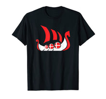 Load image into Gallery viewer, Denmark Viking Ship Shirt Danish Flag Dragon Boat T-Shirt