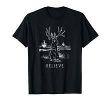 Load image into Gallery viewer, Believe Jackalope T Shirt, Cryptid Rabbit Bunny Tee Apparel