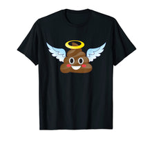 Load image into Gallery viewer, Funny Poop Emoji Angel Wings and Halo T-Shirt - Holy Poo