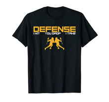 Load image into Gallery viewer, Defense Defender Stick Lacrosse Player Sports Graphic Shirt
