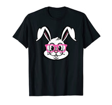 Load image into Gallery viewer, Cute Bunny Rabbit Pink Glasses Funny Hipster Easter Tshirt