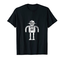 Load image into Gallery viewer, Distressed Retro Robot Dark T-Shirt Mens Womens Kids