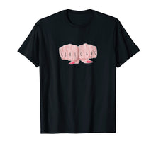 Load image into Gallery viewer, Support your local Girl Gang Fists Knuckle Tattoo T-Shirt