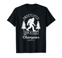 Load image into Gallery viewer, Bigfoot Undefeated Hide and Seek Champion Distressed T-Shirt