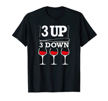 Load image into Gallery viewer, 3 Up 3 Down Wine Baseball Lover T-Shirt For Mom Women