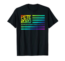 Load image into Gallery viewer, Mayor Pete TShirt 2020 flag buttigieg president rainbow tee