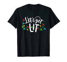 Load image into Gallery viewer, Christmas Funny Pajamas Let's Get Lit Christmas Shirt