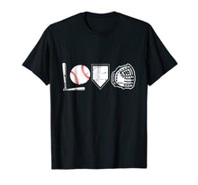 Load image into Gallery viewer, I Love Baseball T-Shirt Baseball Heart