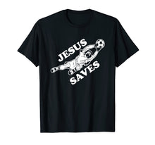 Load image into Gallery viewer, Jesus Saves Soccer Goalie t-shirt