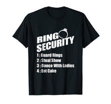 Load image into Gallery viewer, Ring Security Shirt Ring Bearer Wedding Duties List T-shirt