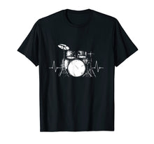 Load image into Gallery viewer, Drum Heartbeat Lifeline Music Lover Gift For Drummer T-Shirt