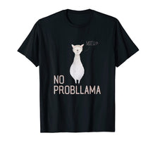 Load image into Gallery viewer, Math No Probllama T-Shirt - Funny Math Llama Pun