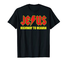 Load image into Gallery viewer, Jesus Highway To Heaven T Shirt -Superhero Jesus Christian T