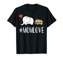 Load image into Gallery viewer, Autism Awareness Mom T-Shirt Elephant Mom kid Heart gift