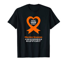 Load image into Gallery viewer, Multiple Sclerosis T-shirt Orange Awareness Ribbon Shirt