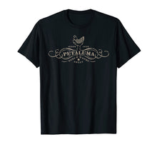 Load image into Gallery viewer, Petaluma, California Stencil Chicken T-shirt