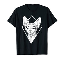 Load image into Gallery viewer, Black Metal Sphynx Cat Death Metal Goth T-Shirt
