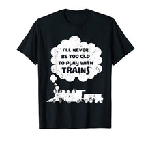 Load image into Gallery viewer, Model Trains Steam Engine Distressed Train T Shirt and Gift
