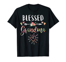 Load image into Gallery viewer, Blessed Grandma T-Shirt with floral, heart Mother's Day Gift