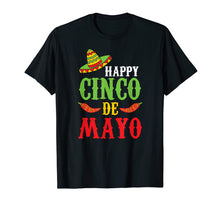 Load image into Gallery viewer, Happy Cinco De Mayo Sombrero Peppers T-Shirt
