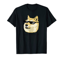 Load image into Gallery viewer, Shiba Inu T-Shirt Meme Doge Deal With It Pixel Glasses Tee