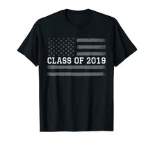 Load image into Gallery viewer, Class of 2019 T-Shirt American Flag Senior Graduation Gifts