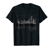 Load image into Gallery viewer, Chicago City Skyline Lights at Night T shirt