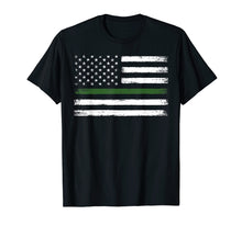 Load image into Gallery viewer, Thin green line military flag t-shirt proud matching gift