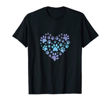 Load image into Gallery viewer, Paw Print Heartbeat T-Shirt Love Dogs