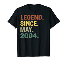 Load image into Gallery viewer, Legend Since May 2004 15th Birthday 15 Years Old T-Shirt