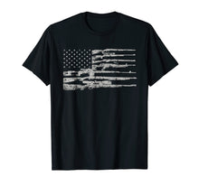 Load image into Gallery viewer, Big American Flag With Machine Guns T-Shirt 2A Flag Shirt