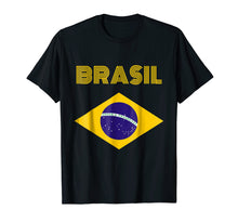 Load image into Gallery viewer, Brazil Flag Yellow Text T-Shirt