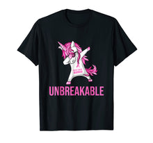 Load image into Gallery viewer, Unicorn Dabbing Breast Cancer Warrior Shirt