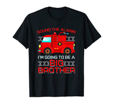 Load image into Gallery viewer, Firetruck I'm Going To Be A Big Brother T-Shirt New Baby