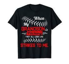 Load image into Gallery viewer, Softball Son Shirt When My Grandson Is Pitching Funny TShirt