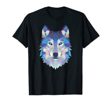 Load image into Gallery viewer, Wolf Geometric Art Howling Moon Animal Graphic T-Shirt