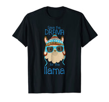 Load image into Gallery viewer, Llama Save The Drama Saying No Prob Funny Cool Face T-Shirt