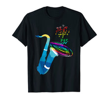 Load image into Gallery viewer, Music Saxophone Musical Notes Colorful TShirt Sax Player Tee