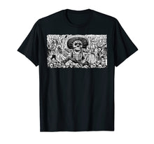 Load image into Gallery viewer, Skeleton Sombrero Mexico Day Of The Dead Dia De Los Muertos T-Shirt