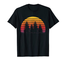 Load image into Gallery viewer, Retro Sun Minimalist Pine Tree Design T-Shirt