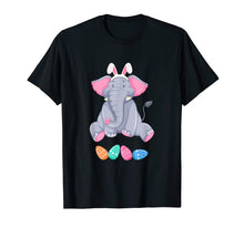Load image into Gallery viewer, Funny Easter Elephant With Bunny Ears And Eggs T Shirt