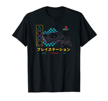 Load image into Gallery viewer, Playstation Checker Neon 90's T-shirt