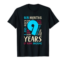 Load image into Gallery viewer, 9th Birthday Gifts Son Daughter Nine 9 Year Old Boys Girls T-Shirt