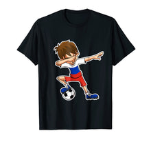 Load image into Gallery viewer, Dabbing Soccer Boy Russia Shirt, Russian Flag Jersey