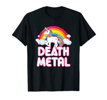 Load image into Gallery viewer, Funny Death Metal Rainbow Unicorn T-Shirt