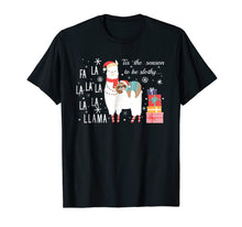 Load image into Gallery viewer, Sloth Christmas Shirt - Fa la la llama Christmas T-Shirt